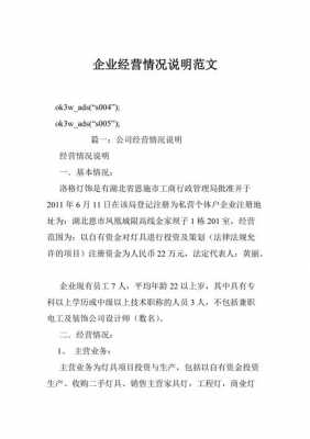  企业经营情况怎么模板「企业经营情况如何写」-第3张图片-马瑞范文网