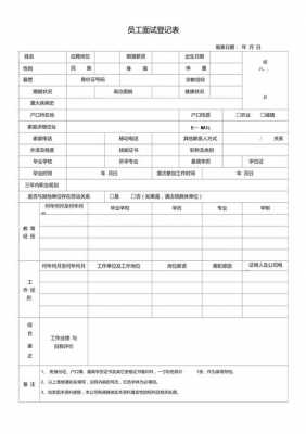 面试记录表模板 面试记录模板-第3张图片-马瑞范文网