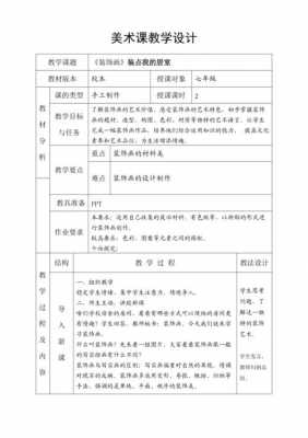 教师教案美术教学模板-第3张图片-马瑞范文网