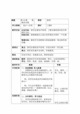 乐器教案模板（乐器的教案）-第2张图片-马瑞范文网