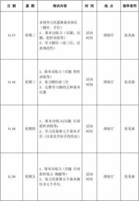 舞蹈班周计划表格怎么写-舞蹈课周计划模板-第2张图片-马瑞范文网