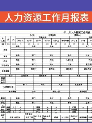  人力资源月报表模板「人力资源月报表怎么做」-第1张图片-马瑞范文网