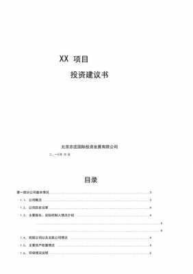 投资项目建议书模板图片-投资项目建议书模板-第1张图片-马瑞范文网