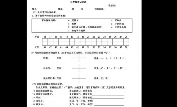 儿童口腔检查表格-儿童口腔体检报告模板-第2张图片-马瑞范文网