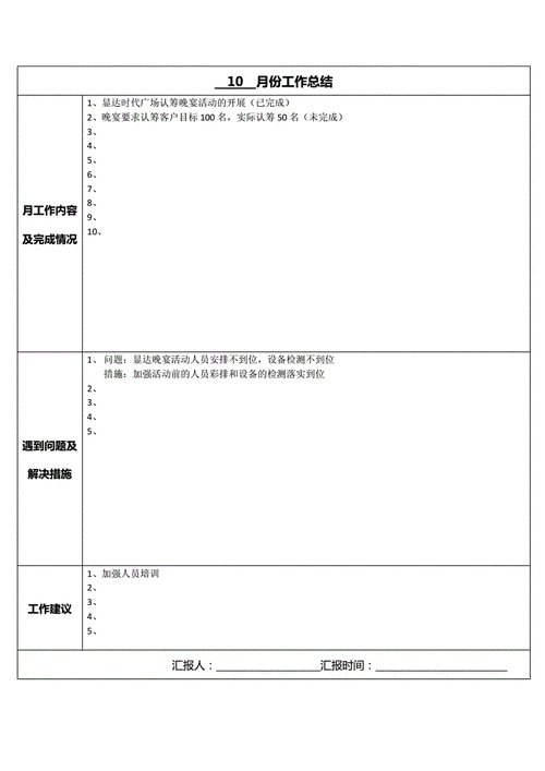 个人月度总结表模板怎么写 个人月度总结表模板-第3张图片-马瑞范文网