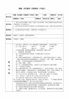  小学教师乘法备课模板「小学数学教案乘法」-第2张图片-马瑞范文网