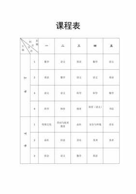 单一班级课表模板（如何制作班级课程表）-第3张图片-马瑞范文网