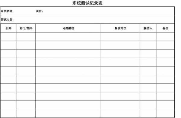 功能测试记录表模板-第1张图片-马瑞范文网