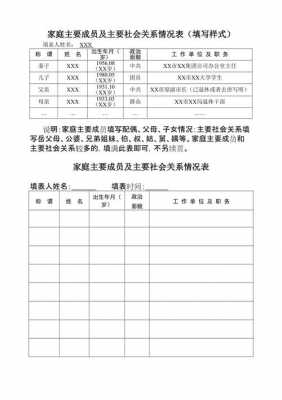 关系模板_家庭主要成员和主要社会关系模板-第2张图片-马瑞范文网