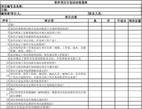 工程检查计划表-第3张图片-马瑞范文网