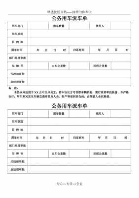 政府用车派车单模板,机关单位派车单模板 -第1张图片-马瑞范文网