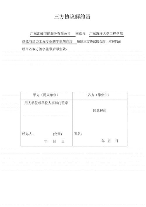  三方协议解除关系模板「三方协议解除关系模板怎么写」-第1张图片-马瑞范文网