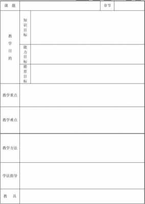 空白表格式教案模板,幼儿园教案空白表格 -第2张图片-马瑞范文网