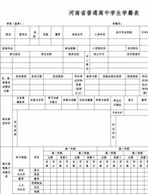 高中学籍表长啥样 高中学籍表格模板excle-第2张图片-马瑞范文网