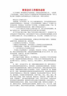 财会工作汇报-财会人员工作总结模板-第3张图片-马瑞范文网