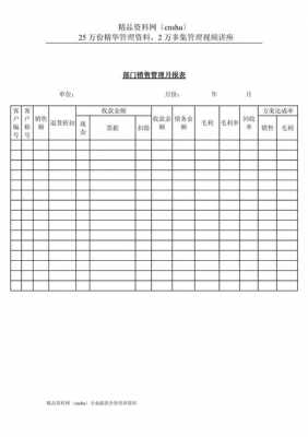 销售月报表模板怎么写-第1张图片-马瑞范文网