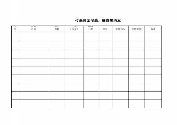 仪器维修报告模板（仪器维修记录表格范本）-第2张图片-马瑞范文网