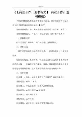 合作企划书模板,合作策划书怎么写 -第1张图片-马瑞范文网