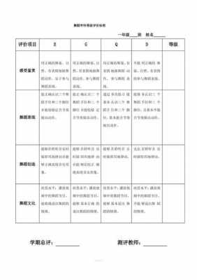 舞蹈课评价量规模板_舞蹈课堂评价表-第1张图片-马瑞范文网