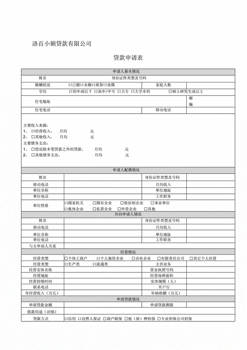 意向贷款申请表模板（申请贷款意向登记是什么意思）-第3张图片-马瑞范文网