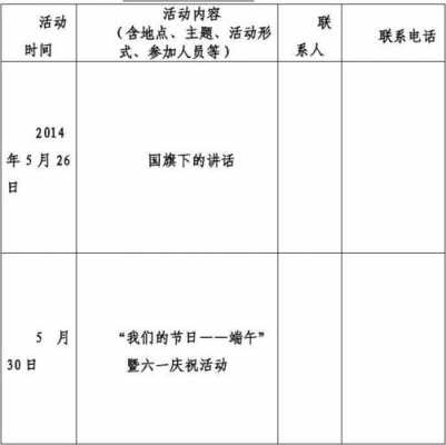 节日活动记录表格模板_节日活动内容怎么写-第3张图片-马瑞范文网