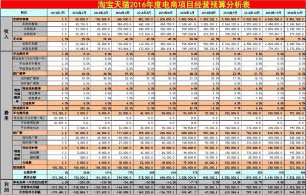 天猫电商利润报表模板_天猫平台盈利情况分析-第3张图片-马瑞范文网