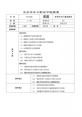 汽车文化公开课教案 汽车文化教学设计模板-第1张图片-马瑞范文网