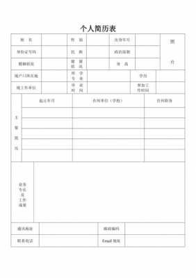  标准空白表格简历模板「标准的个人空白简历表格」-第3张图片-马瑞范文网