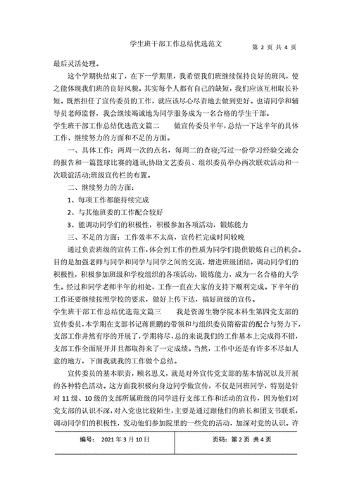 班委的工作总结和工作计划-第3张图片-马瑞范文网