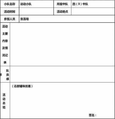 假日活动小队手册模板,假日小队活动计划表 -第3张图片-马瑞范文网