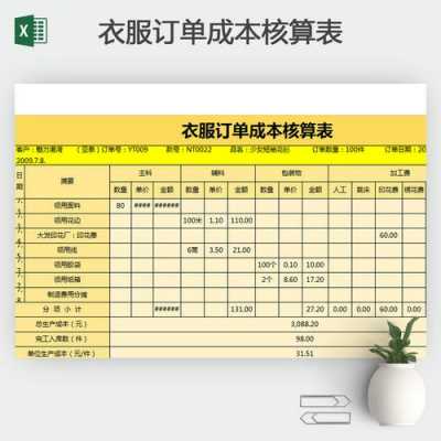 成本服装表格模板「服装成本核算表格」-第3张图片-马瑞范文网