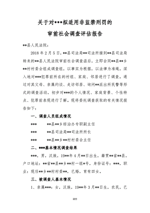 审前社会调查评估报告 审前社会调查报告模板-第2张图片-马瑞范文网