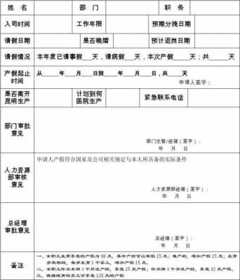  产后请假申请表模板「产后请假申请书」-第1张图片-马瑞范文网