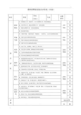 面试综合评语模板_综合面试评价表评语-第2张图片-马瑞范文网