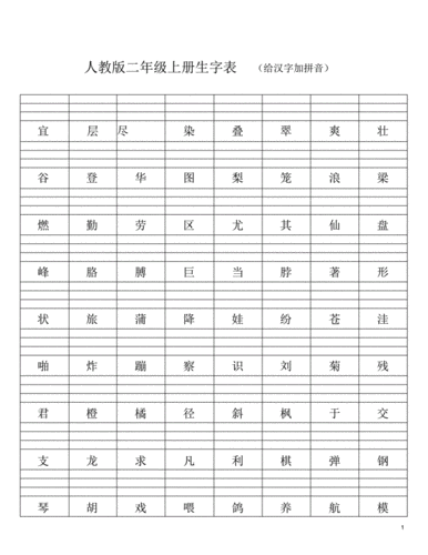  生字分写模板「生字示范」-第2张图片-马瑞范文网