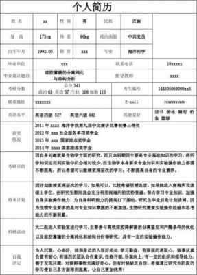 重庆大学研究生简历模板-第2张图片-马瑞范文网