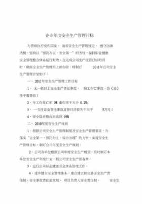 企业安全目标内容-企业安全目标文件模板-第1张图片-马瑞范文网