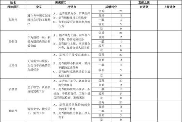 工作态度自评打分表模板_自我工作态度评价-第3张图片-马瑞范文网