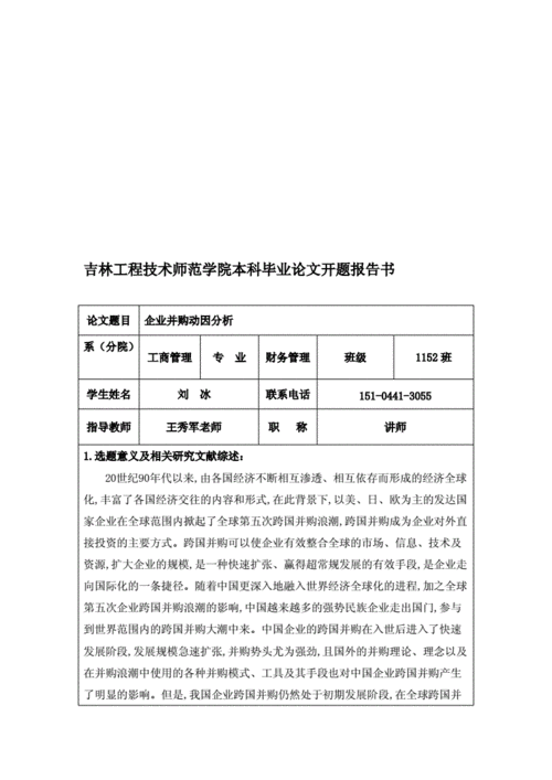 毕业论文财务分析报告开题-第3张图片-马瑞范文网