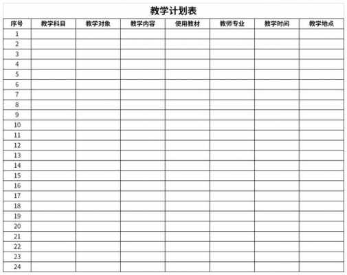 学期教学计划表格模板（学期教学计划表格模板下载）-第1张图片-马瑞范文网