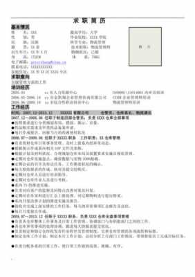  仓库简历模板「仓库应聘简历」-第1张图片-马瑞范文网