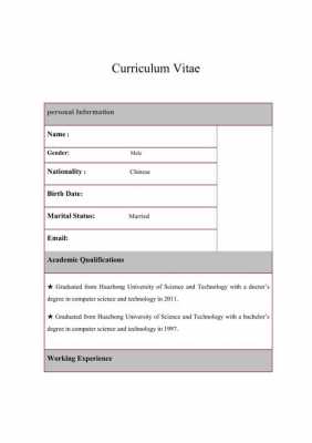 cv英文简历模板下载_简历cv怎么写-第3张图片-马瑞范文网
