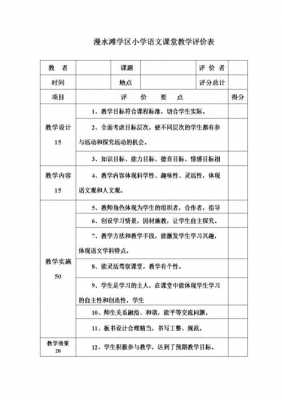 小学语文评课通用模板-第1张图片-马瑞范文网