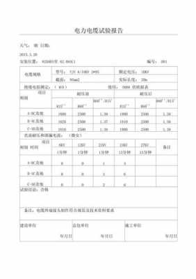 高压电缆复试报告模板_高压电缆试验方法-第1张图片-马瑞范文网