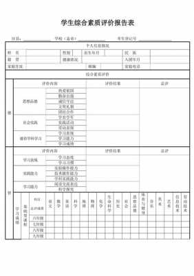 中学素质评定模板（中学素质评定模板范文）-第2张图片-马瑞范文网