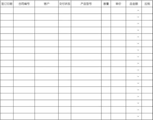 合同订单明细表-第3张图片-马瑞范文网