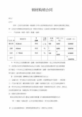 钢材销售合同模板60字 钢材销售合同模板6-第2张图片-马瑞范文网