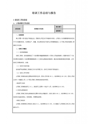 企业培训总结范文 企业培训报告模板-第2张图片-马瑞范文网