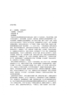  小说梗概模板「小说梗概300字」-第2张图片-马瑞范文网