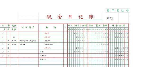 现金账簿年底记账模板（现金账年底怎么画线）-第3张图片-马瑞范文网